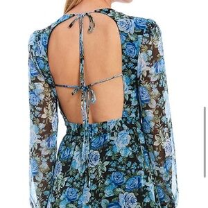 💕Wayf NWT blue floral dress